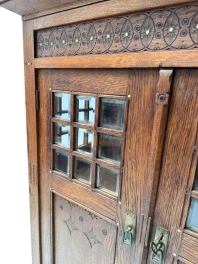 Arts & Crafts Armoire or Bookcase In the style of Architect Lauweriks, 1890s